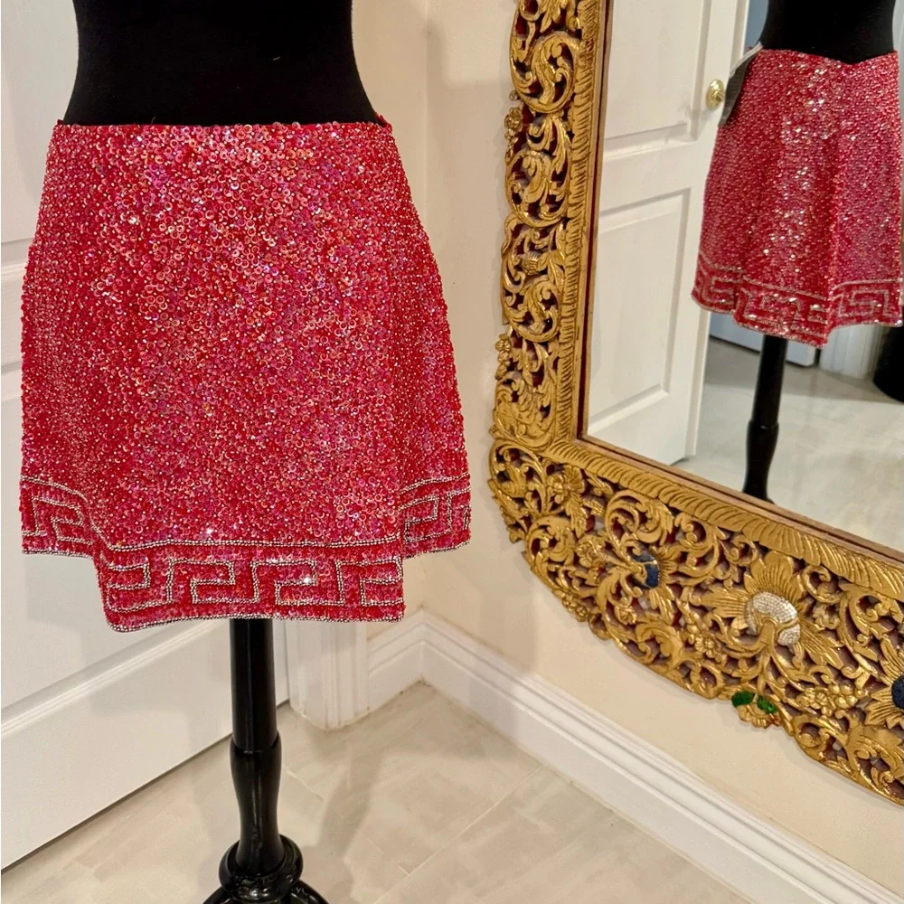 Attitudes by Debra Beautiful hand beaded sequin skirt brand‎ new with tags